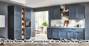modern home decor accessories in an indian living room