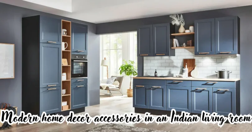 modern home decor accessories in an indian living room